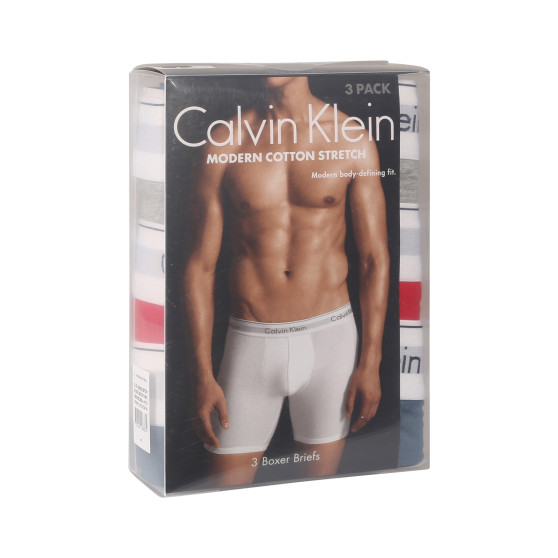 3PACK ανδρικό σορτς μποξεράκι Calvin Klein πολύχρωμο (NB2381A-N2I)