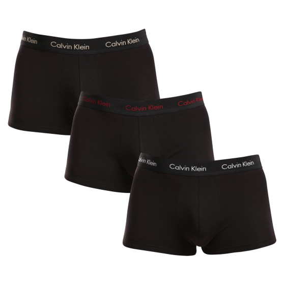 3PACK ανδρικό σορτς μποξεράκι Calvin Klein μαύρο (U2664G-NOU)