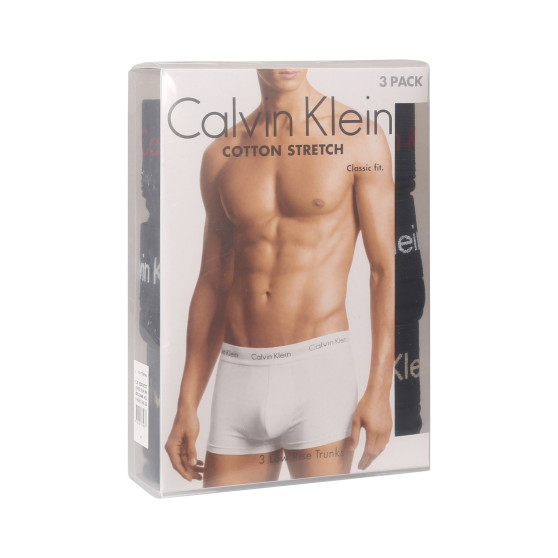 3PACK ανδρικό σορτς μποξεράκι Calvin Klein μαύρο (U2664G-NOU)