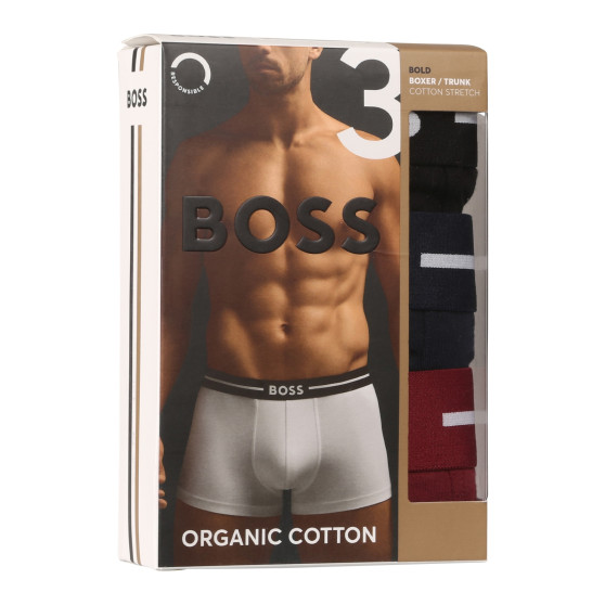 3PACK ανδρικό σορτς μποξεράκι BOSS πολύχρωμο (50517833 972)