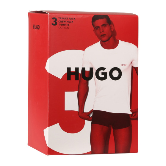 3PACK HUGO ανδρικό t-shirt μαύρο (50480088 965)