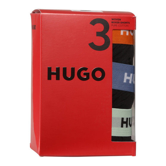 3PACK ανδρικό σορτς HUGO μαύρο (50518079 961)