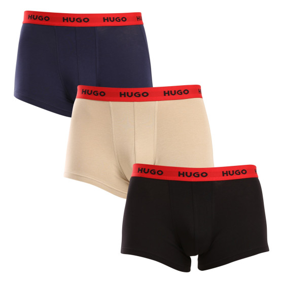 3PACK ανδρικό σορτς μποξεράκι HUGO πολύχρωμο (50517878 962)