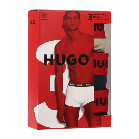 3PACK ανδρικό σορτς μποξεράκι HUGO πολύχρωμο (50517878 962)