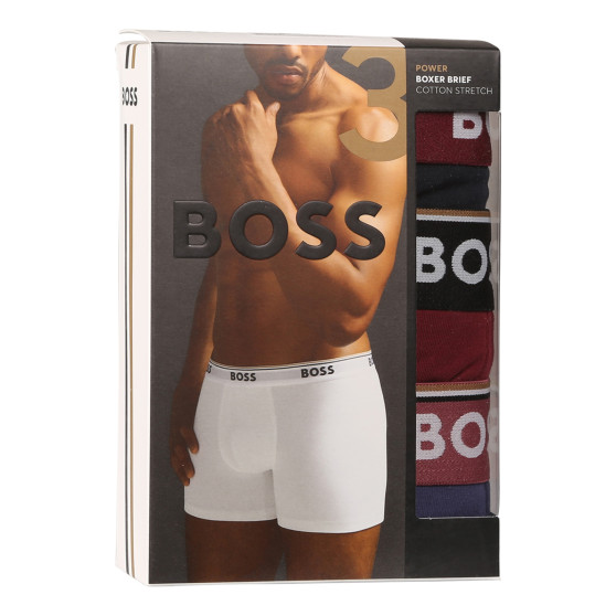 3PACK ανδρικό σορτς μποξεράκι BOSS πολύχρωμο (50517828 984)