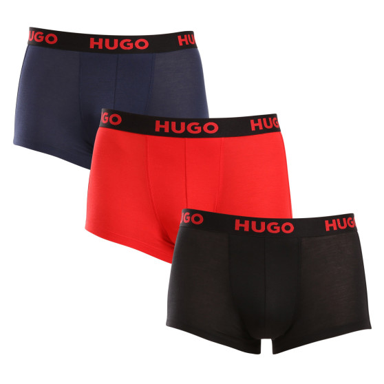 3PACK ανδρικό σορτς μποξεράκι HUGO πολύχρωμο (50496723 003)