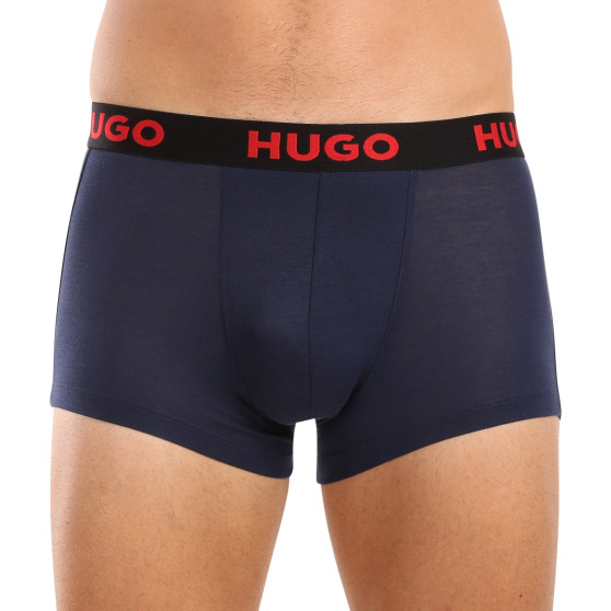 3PACK ανδρικό σορτς μποξεράκι HUGO πολύχρωμο (50496723 003)