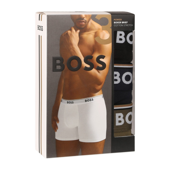 3PACK ανδρικό σορτς μποξεράκι BOSS πολύχρωμο (50514998 982)