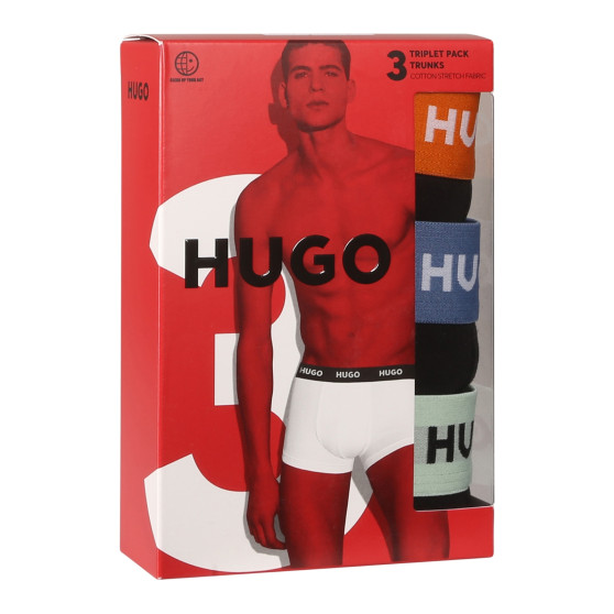 3PACK ανδρικό σορτς μποξεράκι HUGO πολύχρωμο (50517878 961)