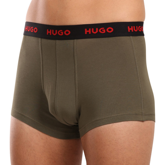 3PACK ανδρικό σορτς μποξεράκι HUGO πολύχρωμο (50517878 964)