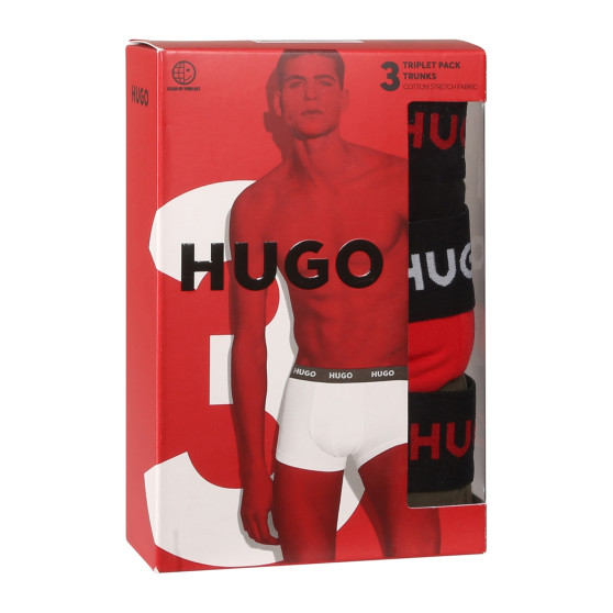 3PACK ανδρικό σορτς μποξεράκι HUGO πολύχρωμο (50517878 964)