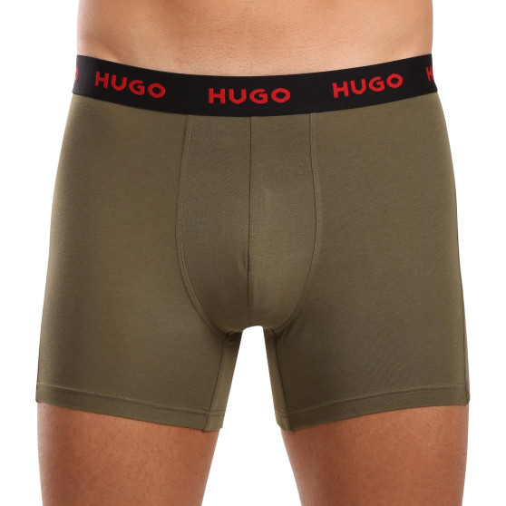 3PACK ανδρικό σορτς μποξεράκι HUGO πολύχρωμο (50510192 321)