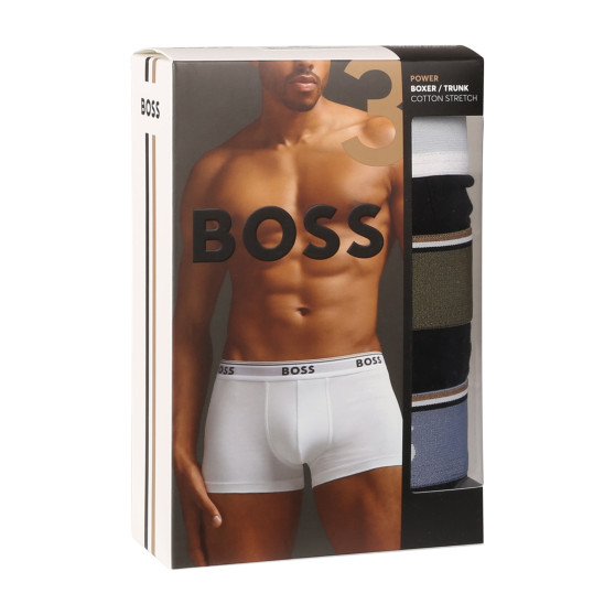 3PACK ανδρικό σορτς μποξεράκι BOSS μαύρο (50517827 980)