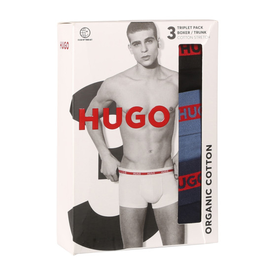 3PACK ανδρικό σορτς μποξεράκι HUGO πολύχρωμο (50517883 970)