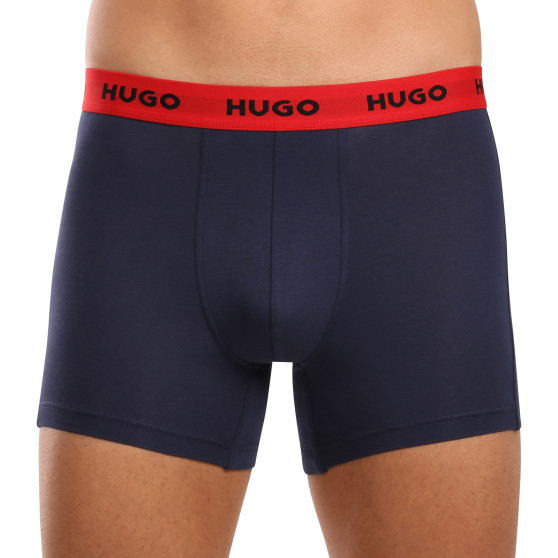 3PACK ανδρικό σορτς μποξεράκι HUGO πολύχρωμο (50510192 321)