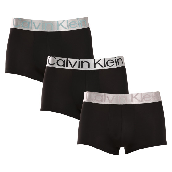 3PACK ανδρικό σορτς μποξεράκι Calvin Klein μαύρο (NB3074A-QTE)