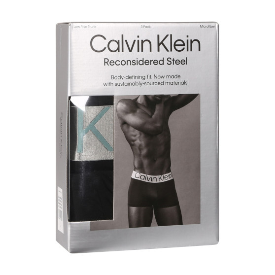 3PACK ανδρικό σορτς μποξεράκι Calvin Klein μαύρο (NB3074A-QTE)