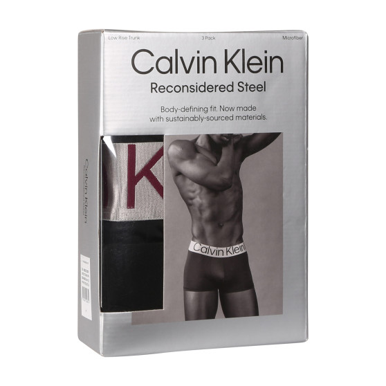 3PACK ανδρικό σορτς μποξεράκι Calvin Klein μαύρο (NB3074A-MJ3)