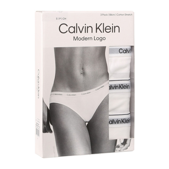 3PACK Calvin Klein γυναικείο εσώρουχο λευκό (QD5207E-100)