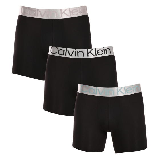 3PACK ανδρικό σορτς μποξεράκι Calvin Klein μαύρο (NB3075A-QTE)