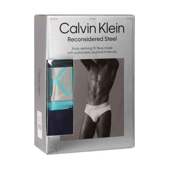 3PACK ανδρικό σλιπ Calvin Klein πολύχρωμο (NB3129A-NA9)