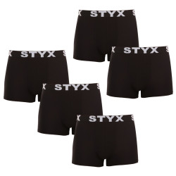 5PACK ανδρικό σορτς μποξεράκι Styx αθλητικό ελαστικό μαύρο (5G960)