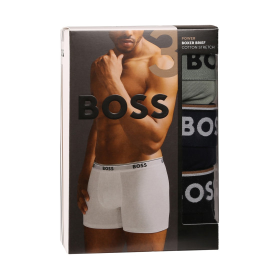 3PACK ανδρικό σορτς μποξεράκι BOSS πολύχρωμο (50514998 982)