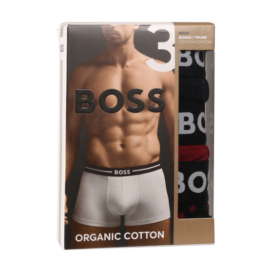 3PACK ανδρικό σορτς μποξεράκι BOSS πολύχρωμο (50514998 982)