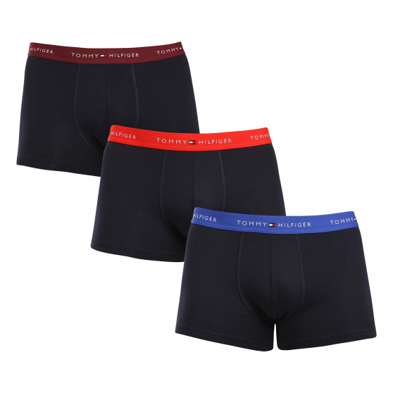 3PACK ανδρικό σορτς μποξεράκι Tommy Hilfiger σκούρο μπλε (UM0UM02763 05K)