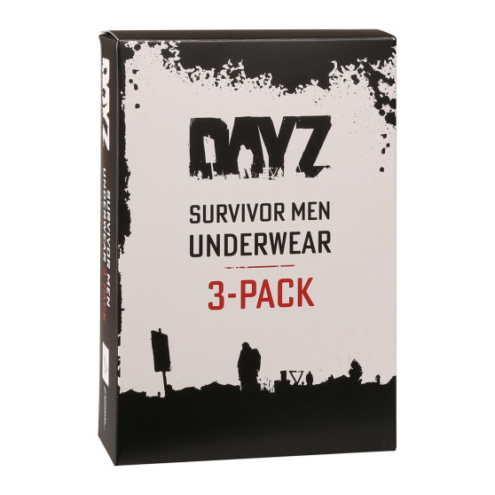 3PACK ανδρικό σορτς μποξεράκι DAYZ μαύρο (DZ001)