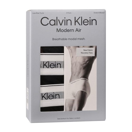 3PACK ανδρικό σορτς μποξεράκι Calvin Klein μαύρο (NB3956A-UB1)