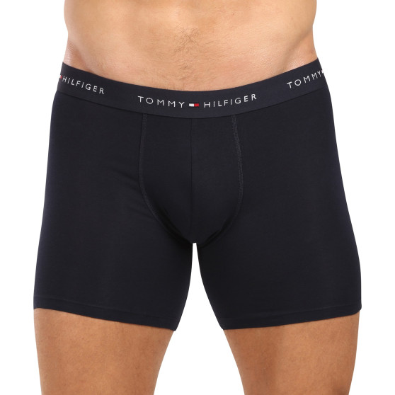 3PACK ανδρικό σορτς μποξεράκι Tommy Hilfiger σκούρο μπλε (UM0UM02765 0W3)