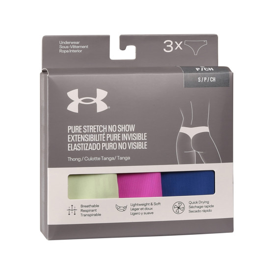 3PACK γυναικείο στρινγκ Under Armour πολύχρωμο (1383893 383)