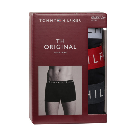 3PACK ανδρικό σορτς μποξεράκι Tommy Hilfiger σκούρο μπλε (UM0UM03181 0R1)