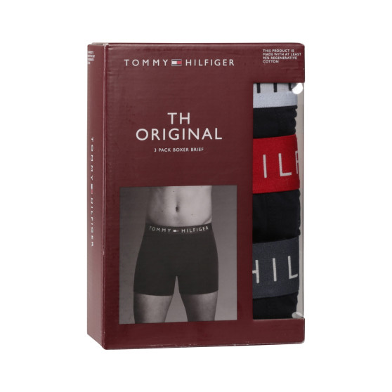 3PACK ανδρικό σορτς μποξεράκι Tommy Hilfiger σκούρο μπλε (UM0UM03431 0R1)