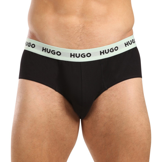 3PACK ανδρικό σλιπ HUGO μαύρο (50492378 002)