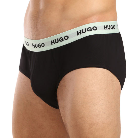 3PACK ανδρικό σλιπ HUGO μαύρο (50492378 002)