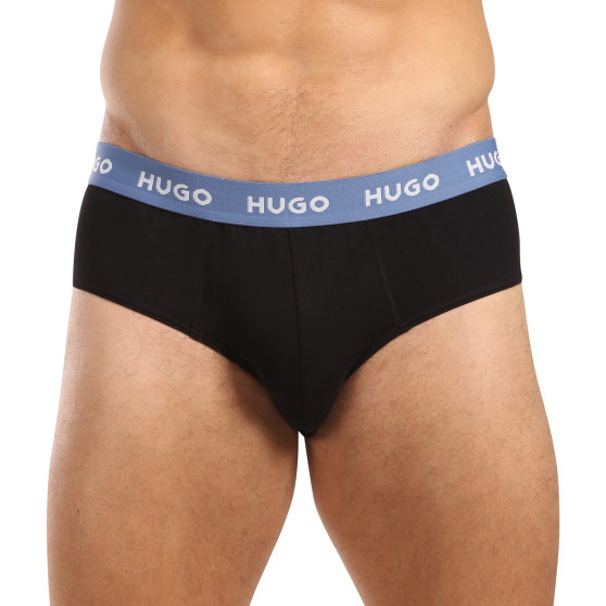 3PACK ανδρικό σλιπ HUGO μαύρο (50492378 002)