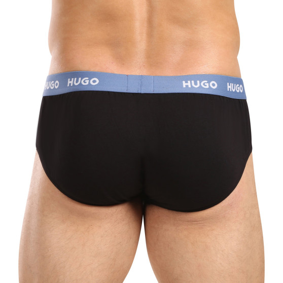 3PACK ανδρικό σλιπ HUGO μαύρο (50492378 002)