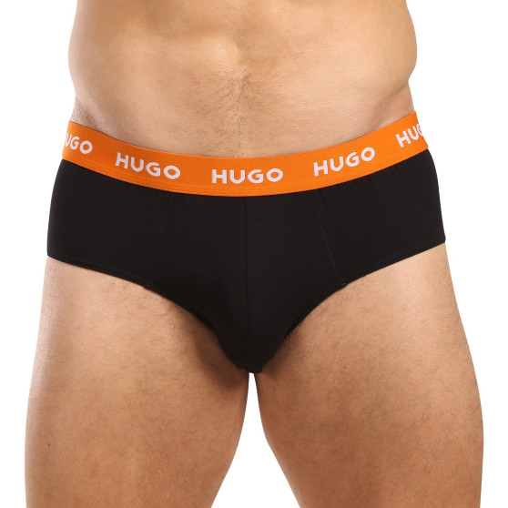 3PACK ανδρικό σλιπ HUGO μαύρο (50492378 002)