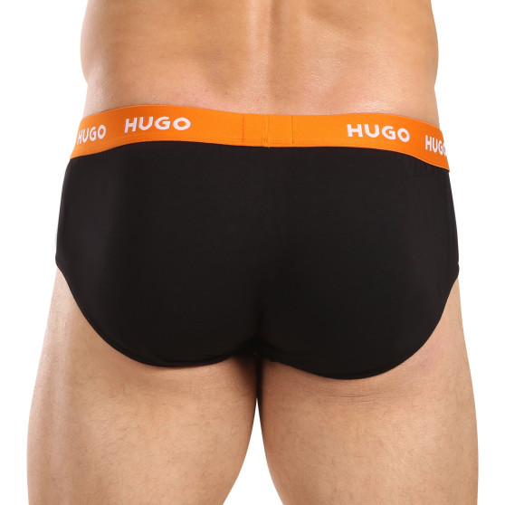 3PACK ανδρικό σλιπ HUGO μαύρο (50492378 002)