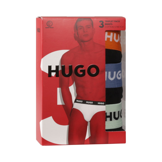 3PACK ανδρικό σλιπ HUGO μαύρο (50492378 002)