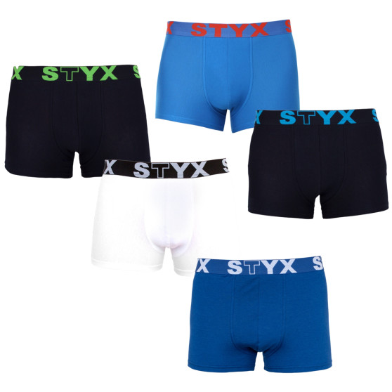 5PACK Styx ανδρικό σορτς μποξεράκι αθλητικό ελαστικό oversized πολύχρωμο (5R9612817)