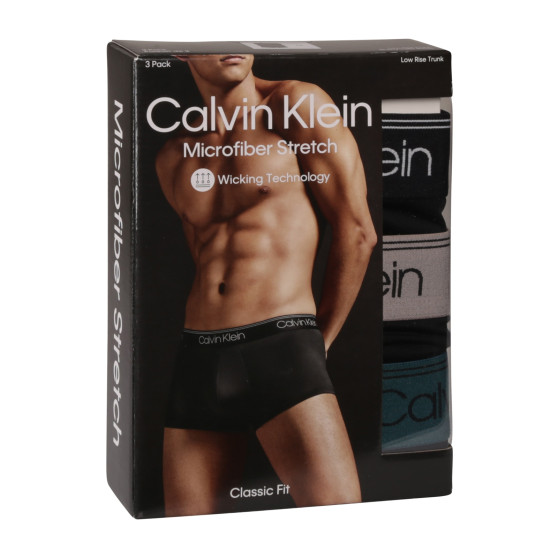 3PACK ανδρικό σορτς μποξεράκι Calvin Klein μαύρο (NB2569A-Q7E)