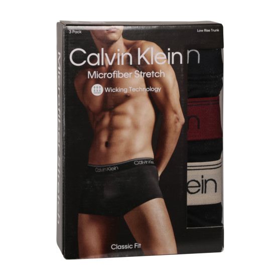 3PACK ανδρικό σορτς μποξεράκι Calvin Klein μαύρο (NB2569A-Q84)