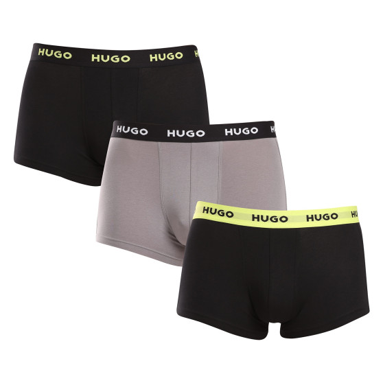 3PACK ανδρικό σορτς μποξεράκι HUGO πολύχρωμο (50517878 986)