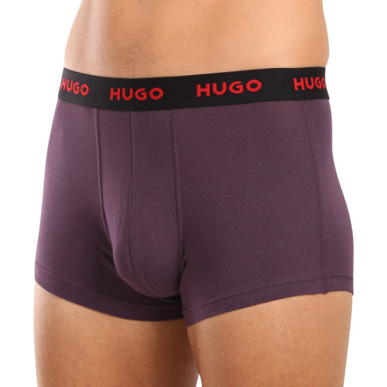 3PACK ανδρικό σορτς μποξεράκι HUGO πολύχρωμο (50517878 987)