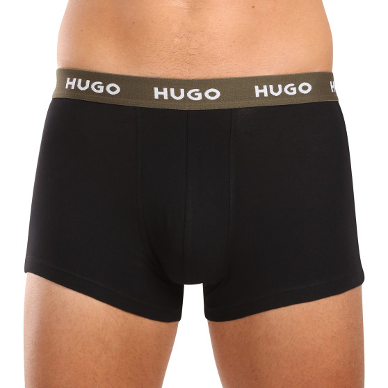 3PACK ανδρικό σορτς μποξεράκι HUGO μαύρο (50517878 988)