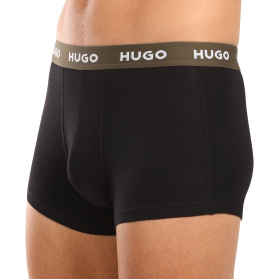 3PACK ανδρικό σορτς μποξεράκι HUGO μαύρο (50517878 988)