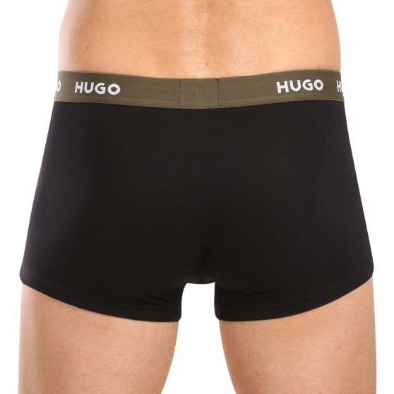 3PACK ανδρικό σορτς μποξεράκι HUGO μαύρο (50517878 988)